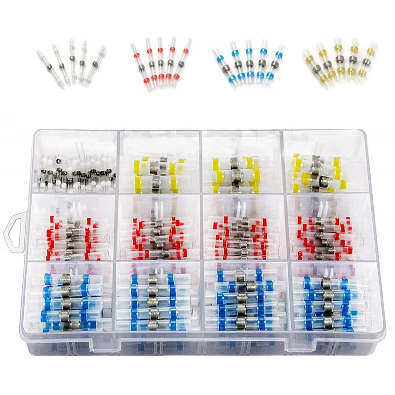 

Heat Shrinkable Waterproof Solder Ring Terminal Boxed Insulated Wiring Terminal Solder Tube Series Combination Terminal