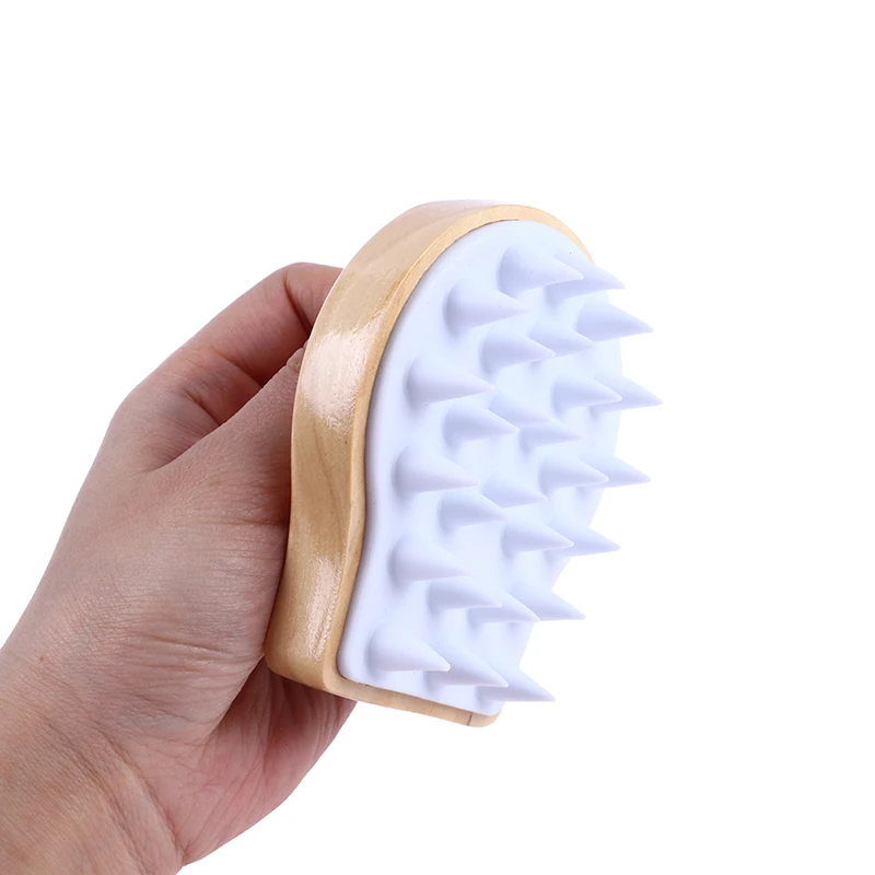 

Wooden Massager Body Brush Hand-Held Cellulite Reduction Portable Relieve Tense Muscles Natural Wood Head Scalp Massage Tool