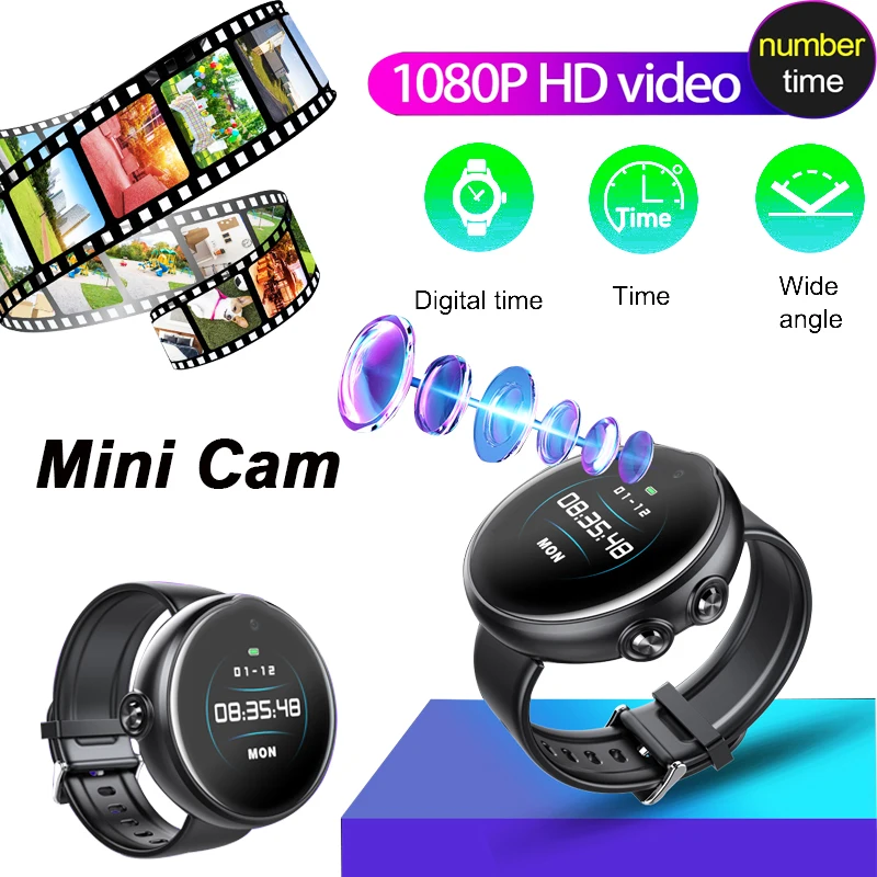 

256G/128G 1080P Mini DV Cam Audio Video Recorder Micro Body Cam Digital Watch Camera Home Security Surveillance Camcorder 4G