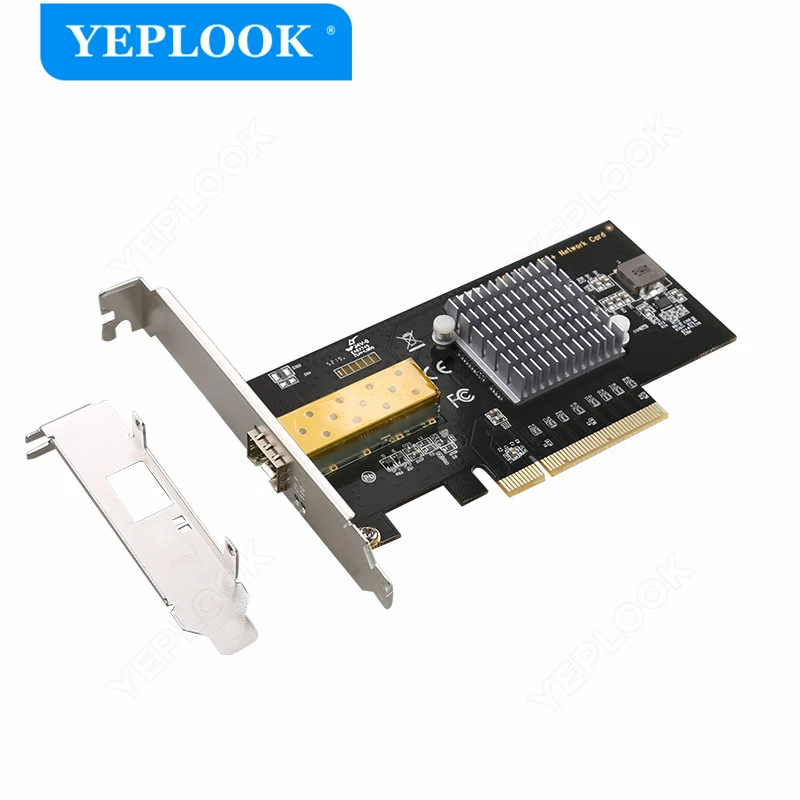 PCIe 2.0 8X 10Gbps 10000Mbps 10 Gigabit Fiber Network Adapter Lan Card SFP+ Module Intel 82599 Chipset for Server Workstation