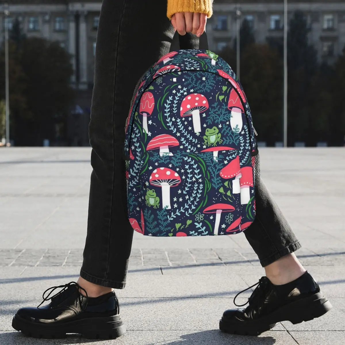 Рюкзаки с грибами помадкой и лягушками сумка для книг мальчиков девочек школьные