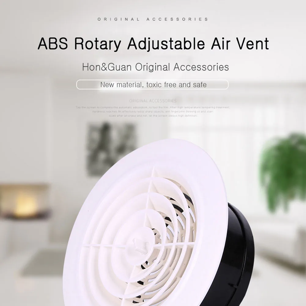 

Vent Outlet Air Vent 1 Pcs ABS Accessories Adjustable Exhaust Grille Cover Louve Parts Replacement Round Bathroom