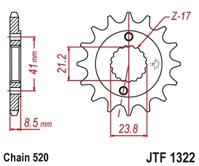 520 цепь 14T мотоциклетная передняя звездочка для Honda CRM250/1991-1995 CRM250 MD32 1997-1999 TRX400 1999-2004