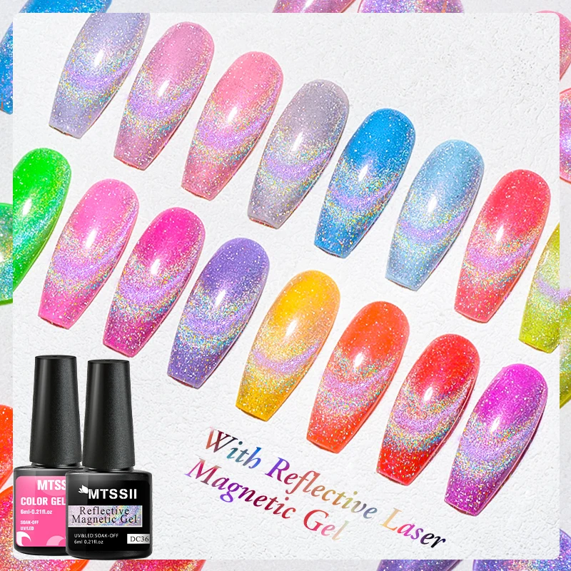 

Отражающий Радужный гель Mtssii для дизайна ногтей, 6 мл