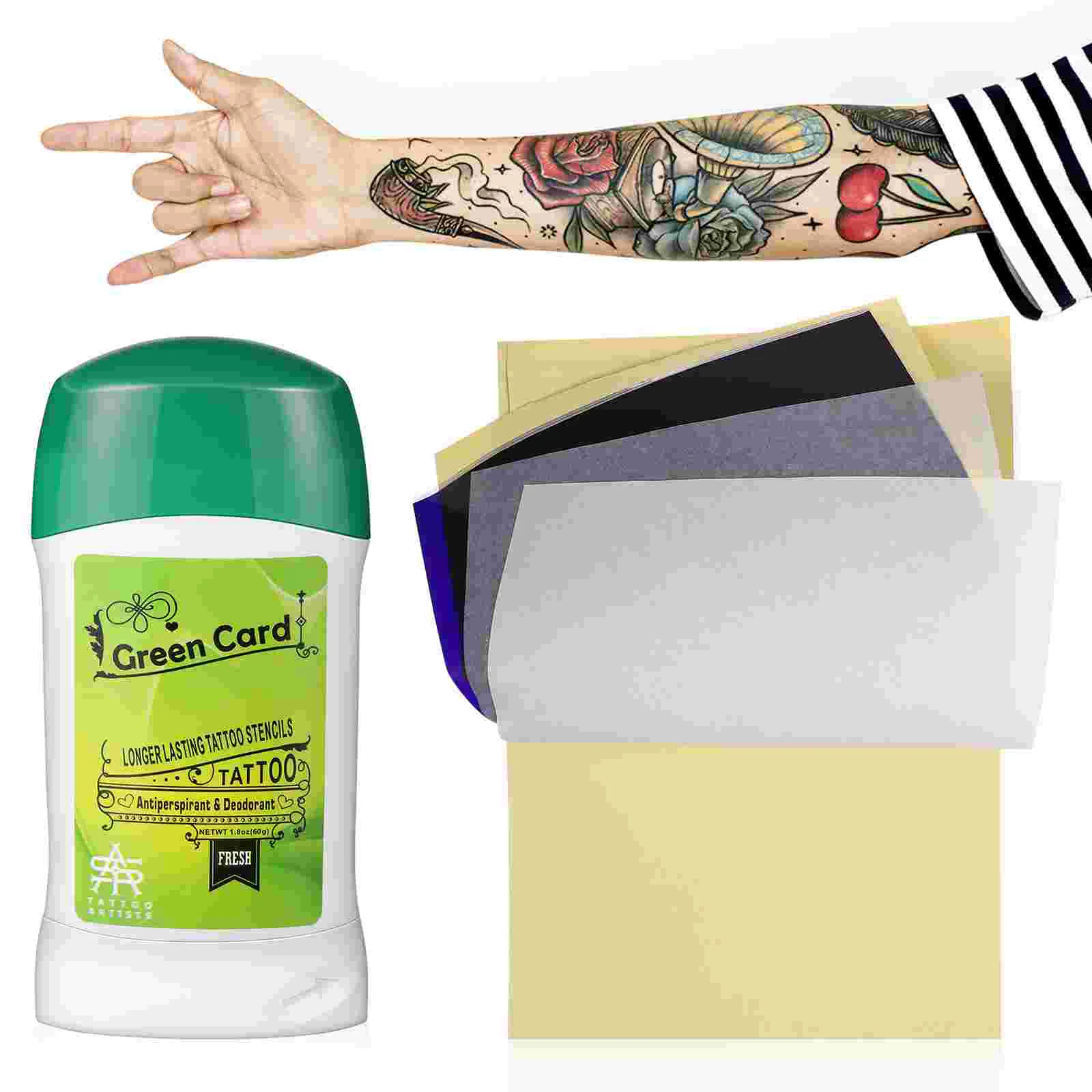 

1 Set Tattoo Transfer Cream Gel with Transfer Papers Antiperspirant Deodorant Tattoo Supplies