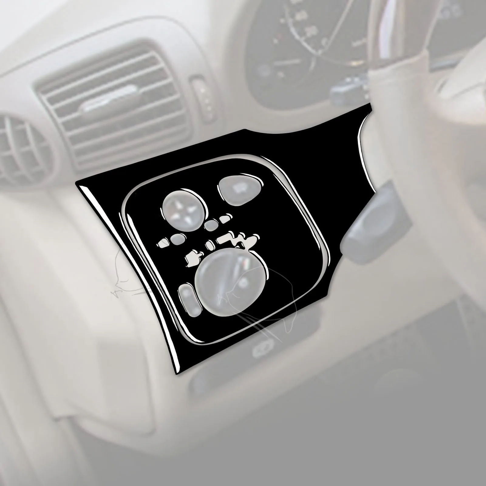 Для Mercedes C Class W203 2005 2006 2007 набор панелей обшивки центральной приборной панели