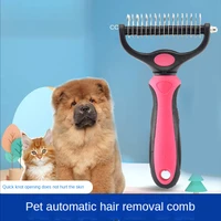 pet dog cat hair removal brush trimmer comb portable steel needle comb stainless steel pet grooming brush dog supplies mascotas