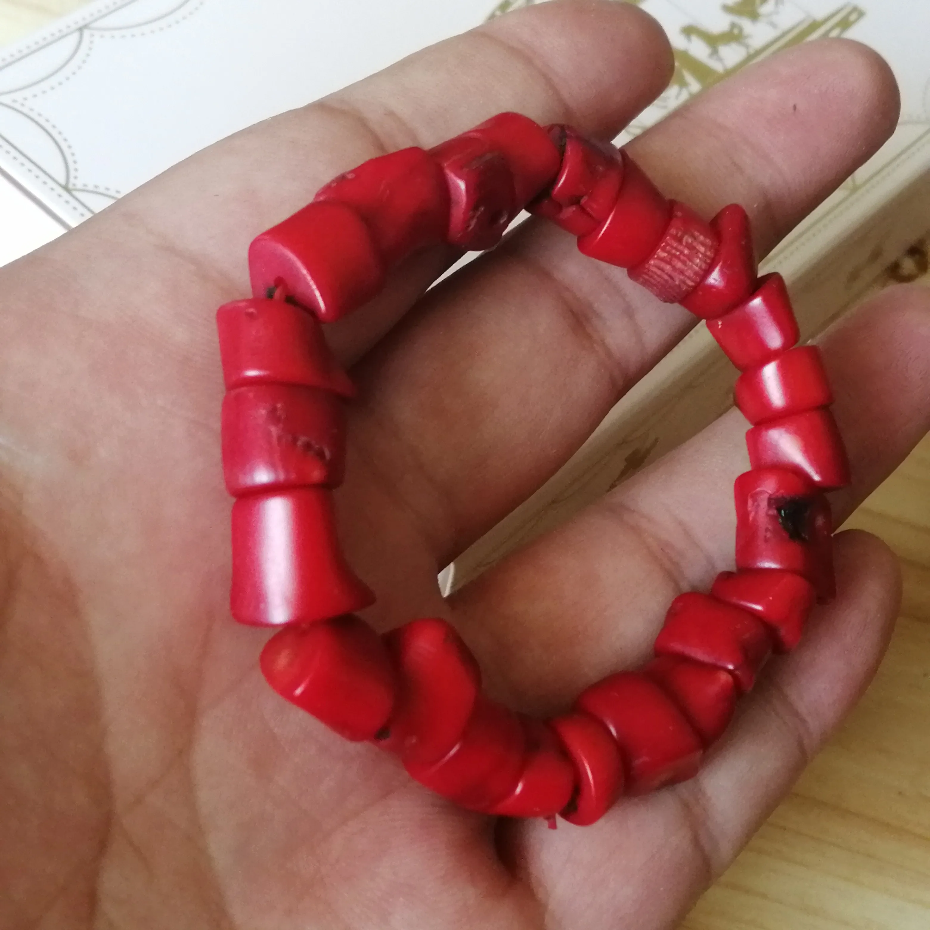 Натуральный красный коралловый браслет для мужчин и женщин лечебный драгоценный