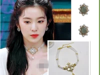 korean and japanese new irene necklace temperament palace pearl earring necklace set banquet accessories celebrity jewelry gift