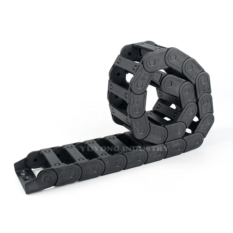 Пластиковая буксирная цепь с концевыми соединителями, длина 1000 мм, 25x57 мм, для фрезерного станка с ЧПУ