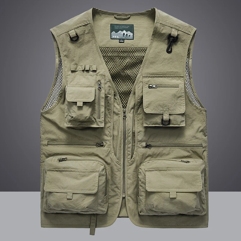 

Мужской жилет Jas Vest 5XL, повседневный Карманный жилет для фотосъемки