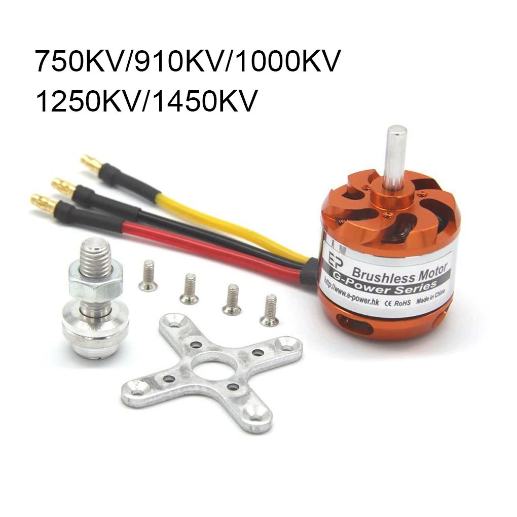 

D3536-750 910 1000 1250 1450KV 3-5S FPV Brushless Motor 5mm Shaft 3548MM Large Thrust RC Helicopter Accessories 750KV