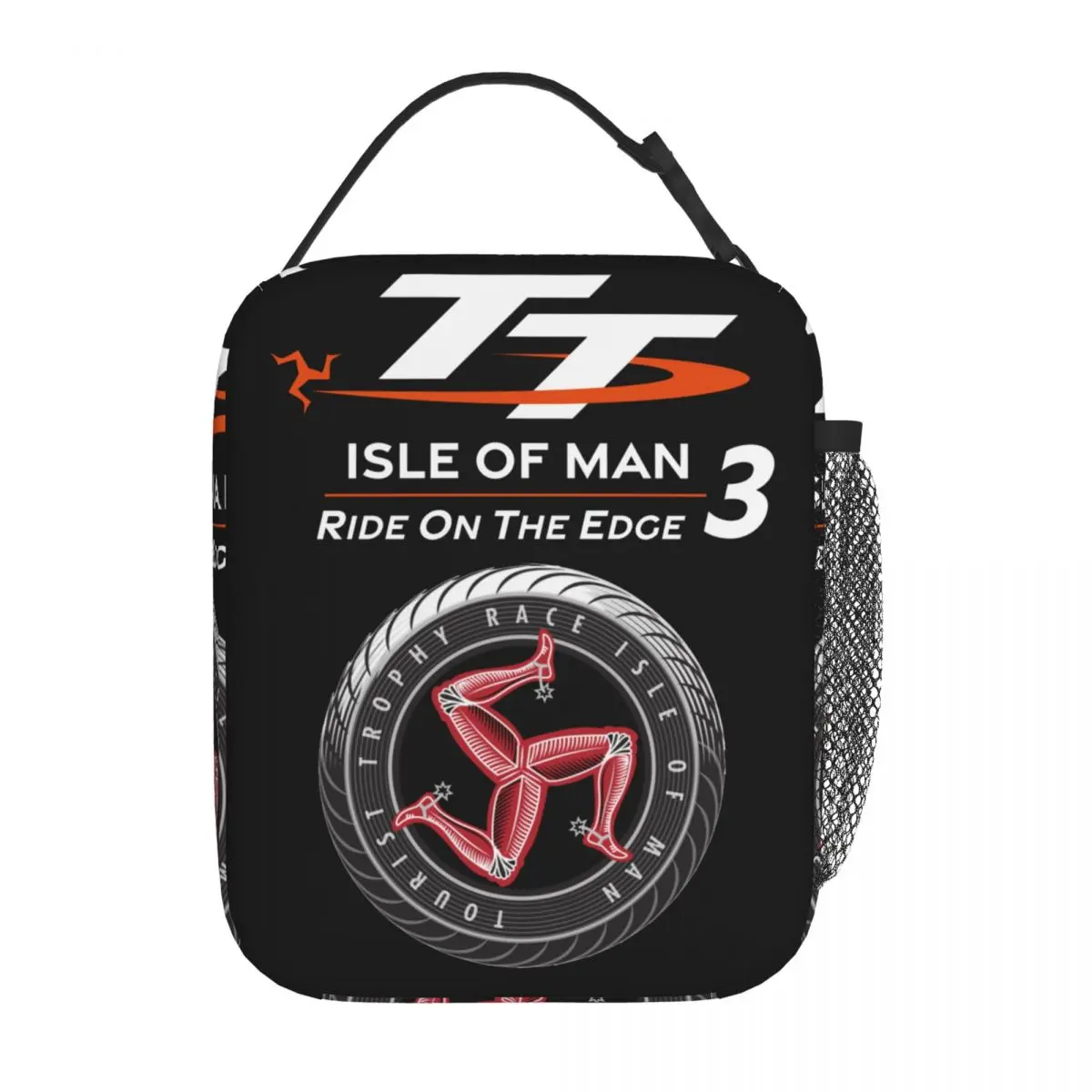 

Isle Of Man TT Racing Insulated Lunch Bag for Men Women Storage Food Box Multifunction Cooler Thermal Lunch Box School