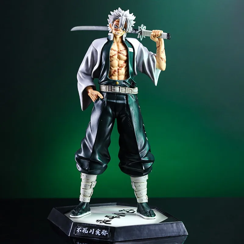 

30cm Anime Figure Demon Slayer Series Nine Pillars Second Bullet Wind Pillar CHENG Shinazugawa Sanemi Figures Model Ornament To