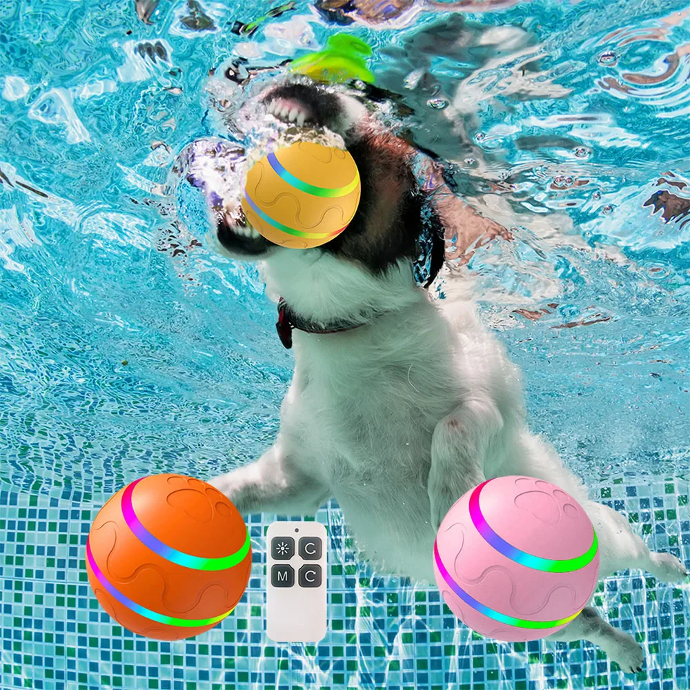 

Pet Toy Ball USB Charging Intelligent Electric Balls LED Flash Remote Control Tease Cats Dog Roller Jump Pets Supplies