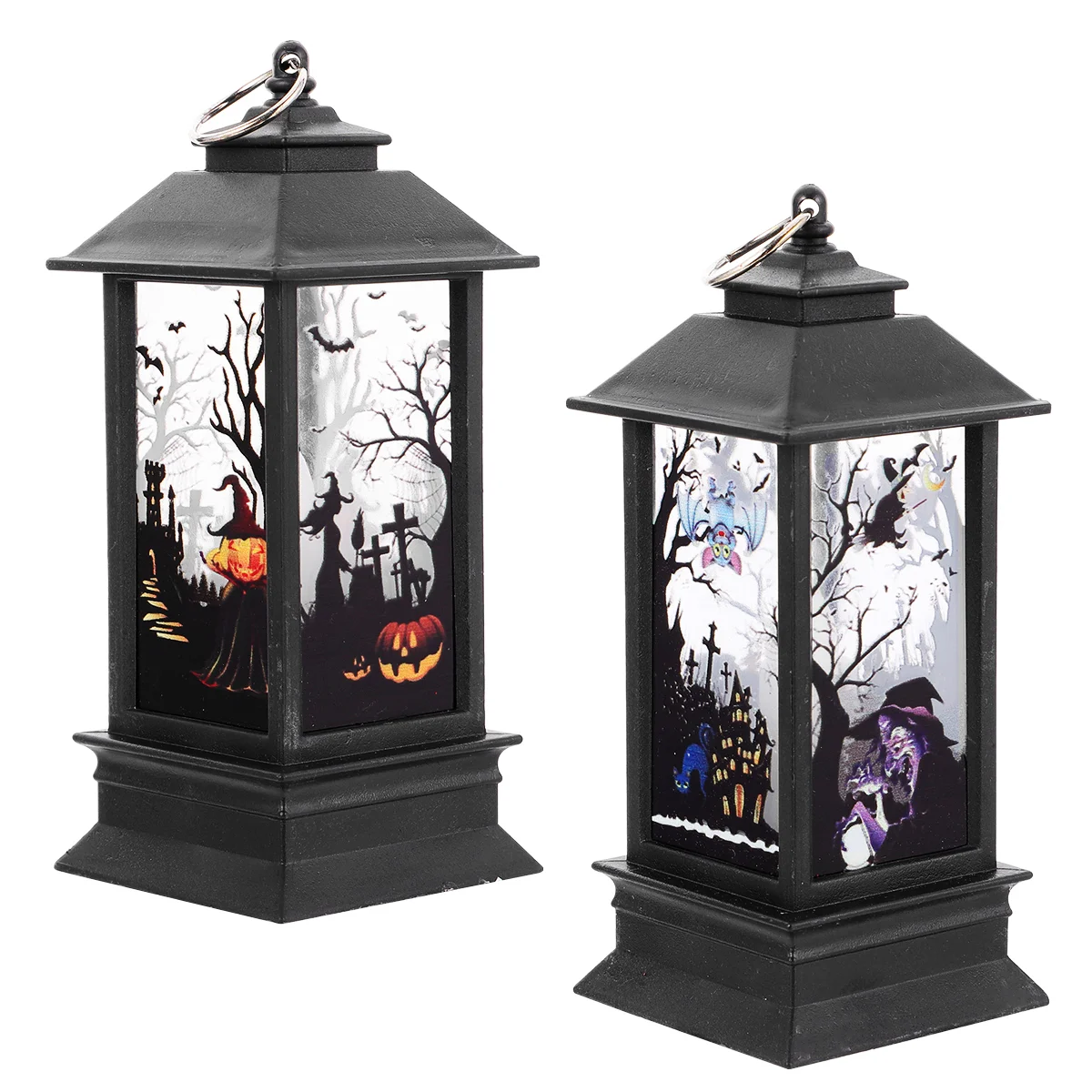 

2pcs Light Flameless Lantern LED Pumpkin Table Lamp Jack Lantern Table Decor Favors Halloween decoration