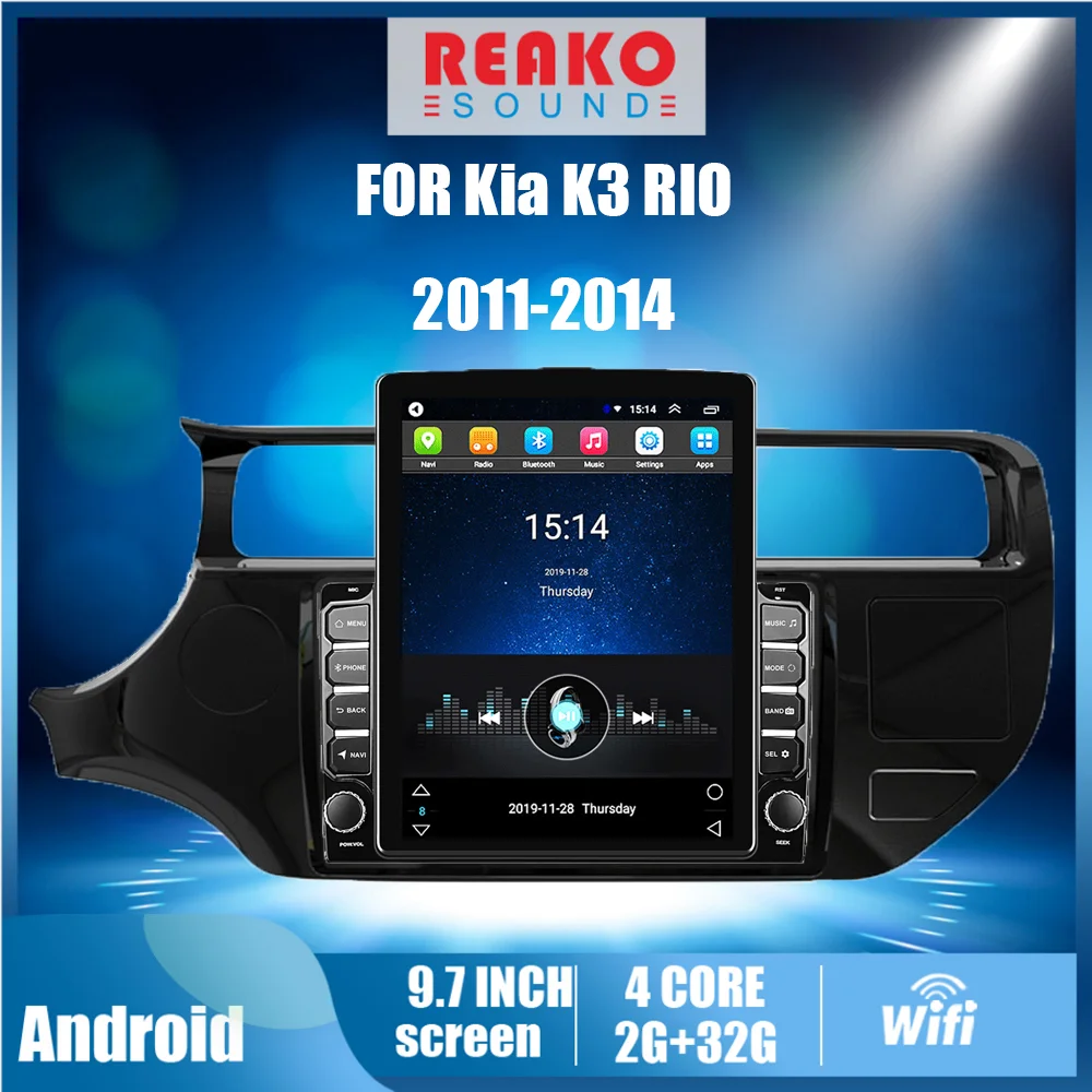 

Автомобильный мультимедийный плеер, для KIA K3 RIO 2011-2014, 2 Din, экран 9,7 дюйма Tesla, GPS-навигатор, Android, Авторадио, стерео, головное устройство