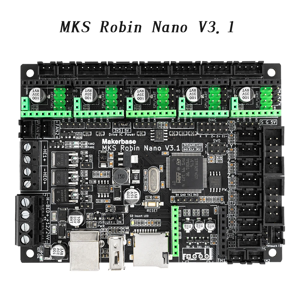 Makerbase MKS Robin Nano V3.1 плата управления для 3D-принтера материнская TS35 TFT сенсорный