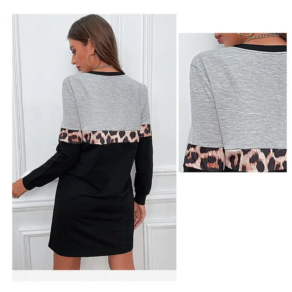

Chic Dress Loose Round Neck Women Spring Dress Comfortable Women Dress
