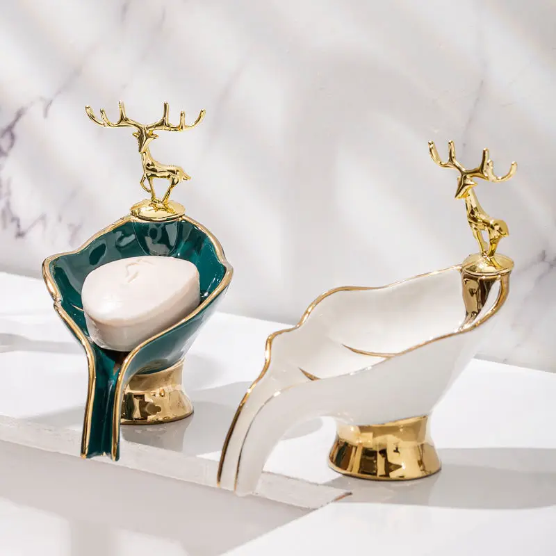 

Шкатулка для мыла в скандинавском стиле, легкая Роскошная керамическая Бытовая полка для мыла и посуды, полки для ванной комнаты, органайзер и хранилище