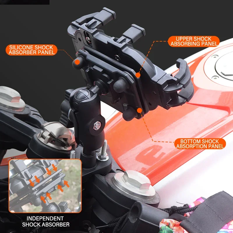 Фото Противоскользящий противоударный кронштейн для мобильной подставки, GPS-крепление для телефона на мотоцикле для Yamaha TMAX 530 Tmax 500 T-MAX 560 TMAX 530 tmax 560 №5