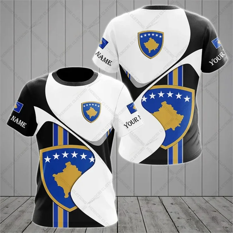 

Футболка мужская с национальным флагом и эмблемой, уличная спортивная свободная футболка, очень большой размер, с коротким рукавом, индивидуализированная, Top2023