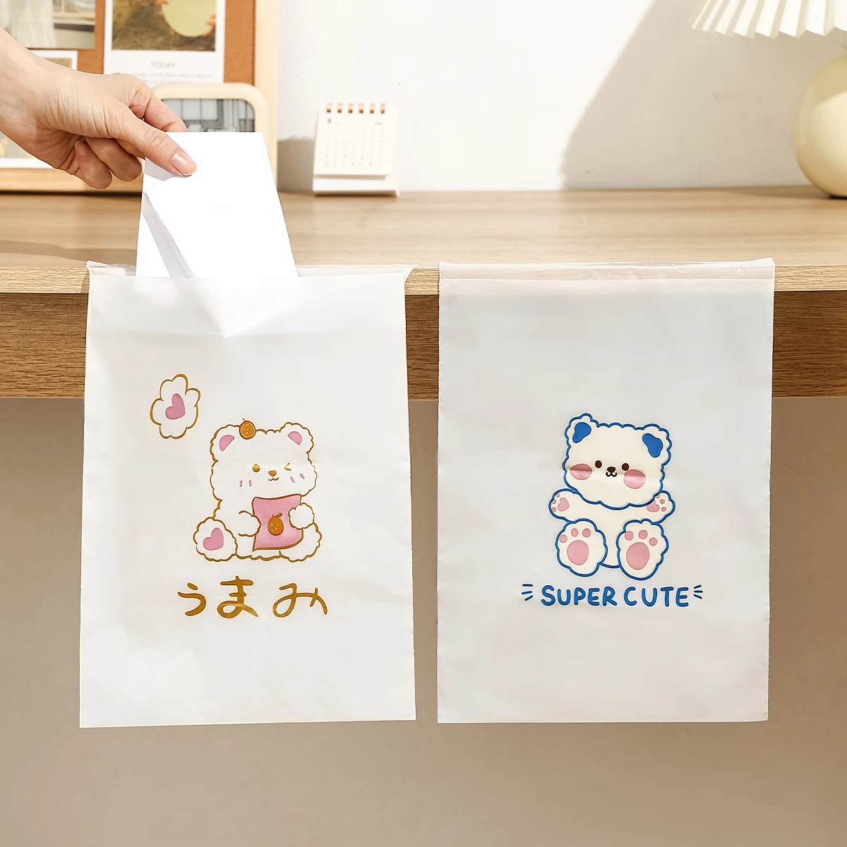 WORTHBUY 20 шт. одноразовые пластиковые мешки для мусора на клейкой основе