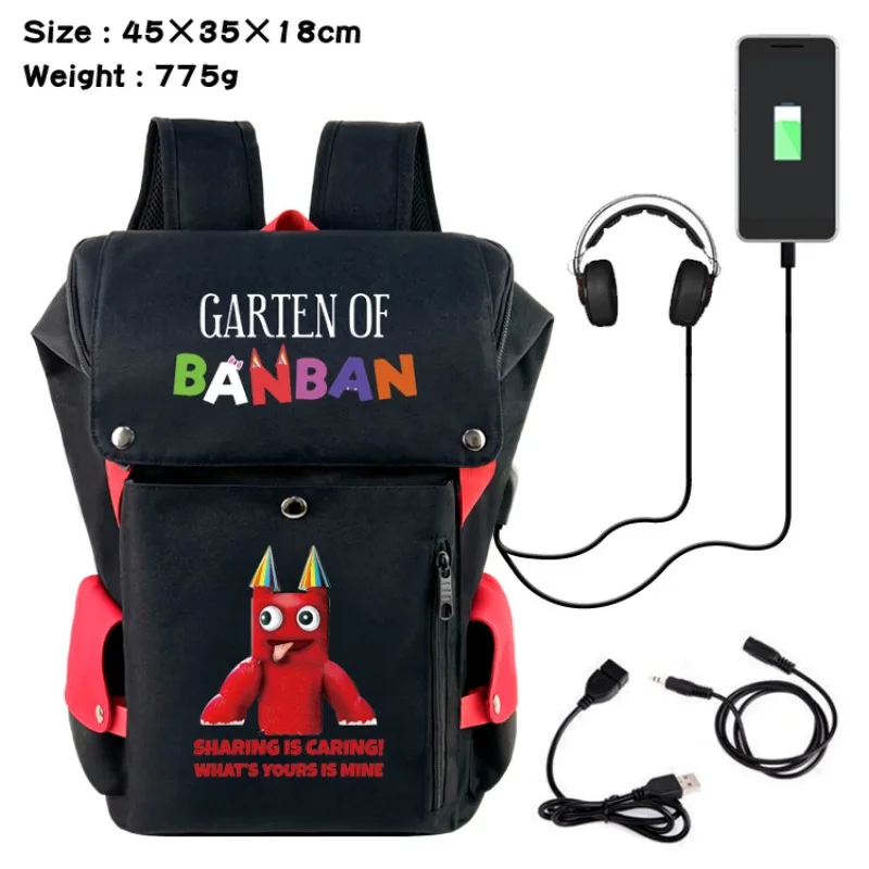 

Banban Garden Film and Television Surrounding Students Backpack USB Charging Printing Leisure Computer Bag Travel Bag Bucket Bag