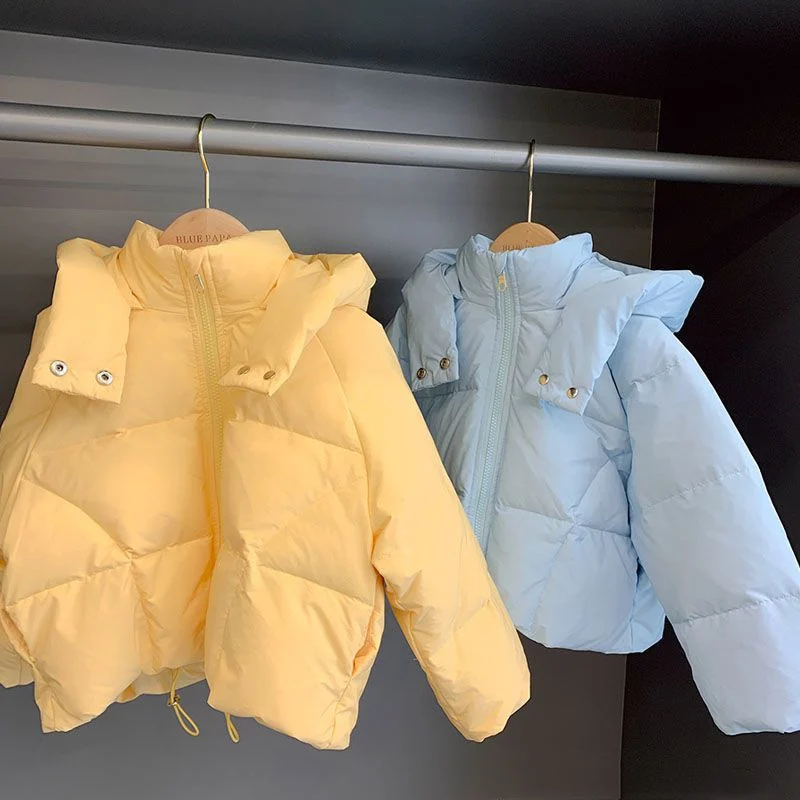 

Girls Down Cotton Coat Jacket Outerwear 2022 New Arrive Warm Plus Thicken Velvet Winter Autumn Children's Clothing