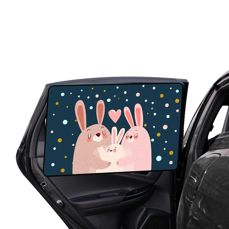 

Car Sun Shade Car Cover Cartoon Rear Side Window Curtain Film Car Sunshade Visor Heat UV Protect Curtain for Baby Kid Children