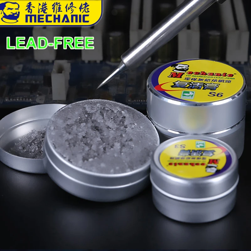 

MECHANIC Lead-Free Soldering Tip Refresher Resurrection Cream for Oxide Solder Tip Welding Sting Clean Paste BGA Soldering Tools