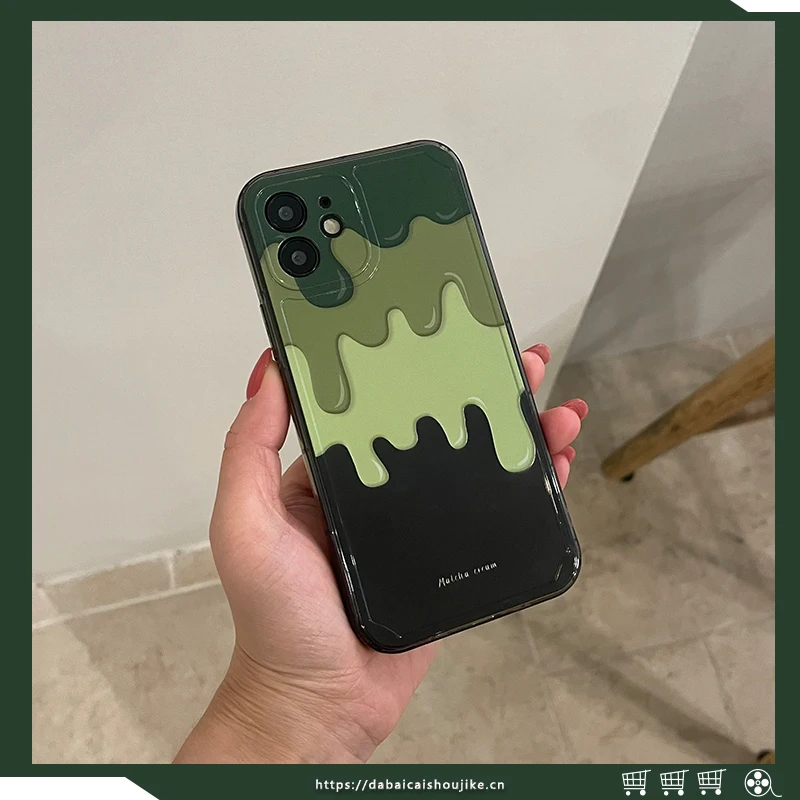 

Cream Matcha GreenFor Apple13/11/12pro/maxPhone CaseiPhonex/xrWomen's78plus/xs
