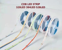 dc12v 24v 5mlot cob led strip light 320 384 528 leds high density super bright flexible cob led lights led tape