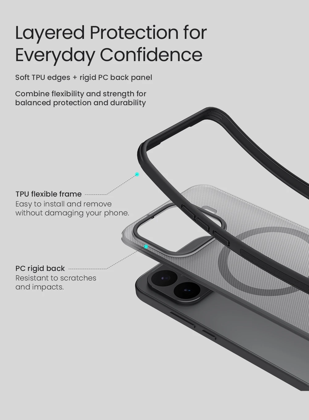 Фото Магнитный чехол NILLKIN для Xiaomi 17T / 17T Pro Frosted Shield Pro, жесткий чехол из ТПУ и поликарбоната №3