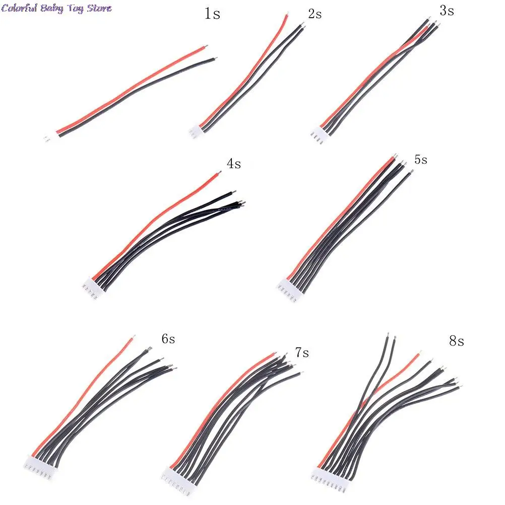 1PC 22 AWG Silicon Wire JST XH Plug 10CM 1S 2S 3S 4S 5S 6S 7S 8S 1P/2P/3P... Balance Charger Cable images - 6