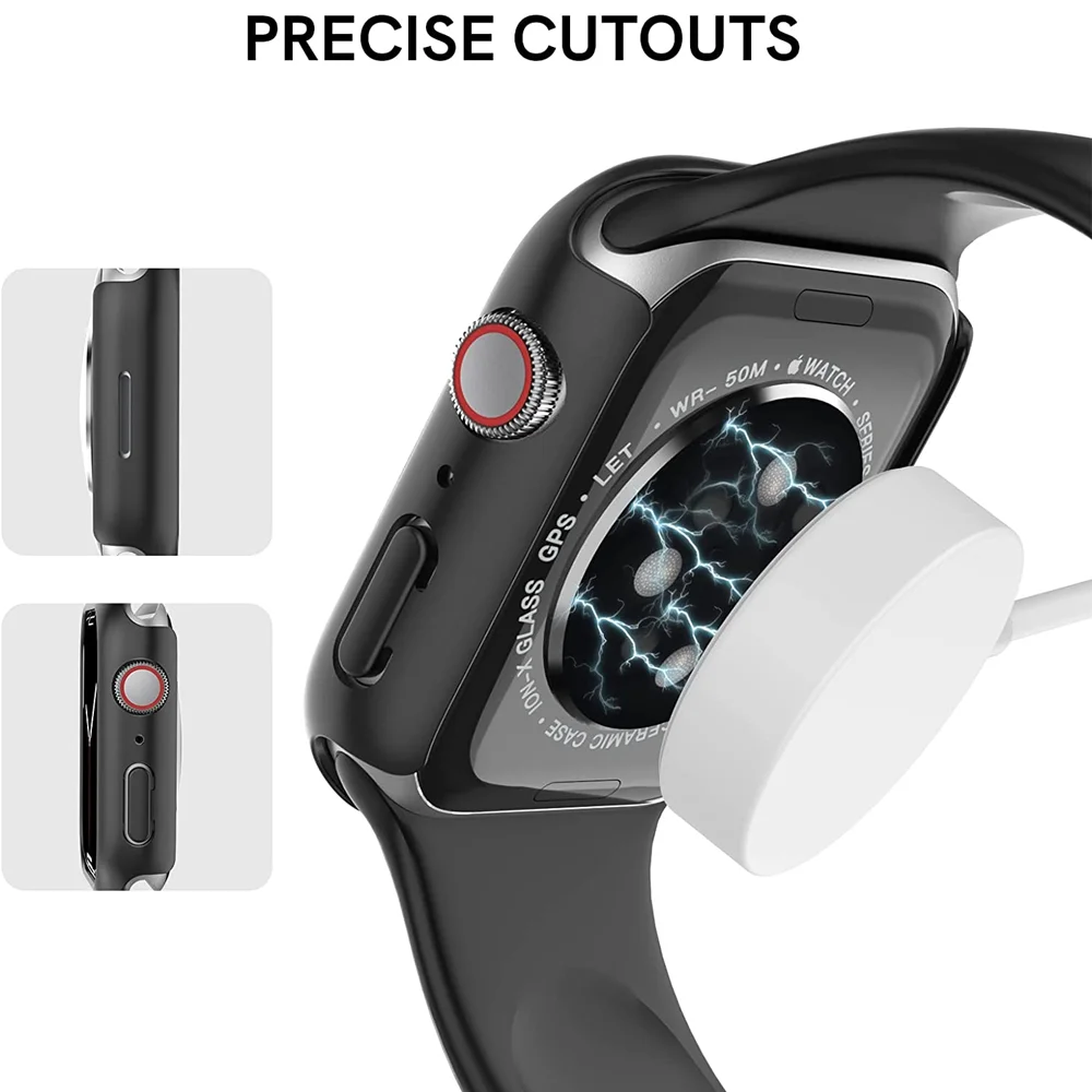 Чехол для Apple Watch чехол серии 7 6 se 5 4 3 аксессуары матовый защитный бампер из