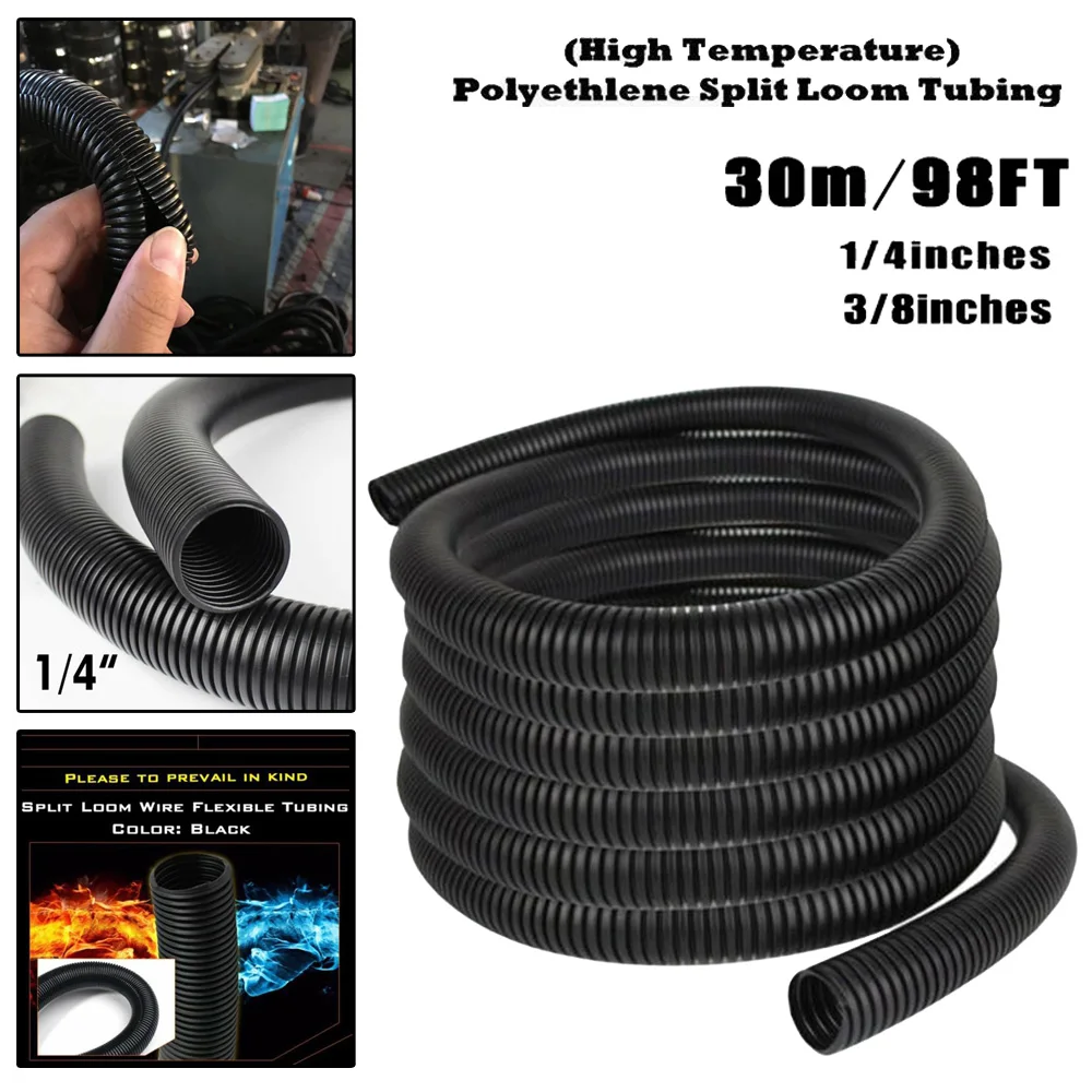 

30M 10mm-13mm PP Insulated Corrugated Pipe Wire Hose Threading Hose Plastic Corrugated Pipe Protective Sleeve Corrugated Tube