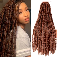 hair nest long butterfly locs 1824inch pre looped butterfly locs crochet hair for black women natural color synthetic hair