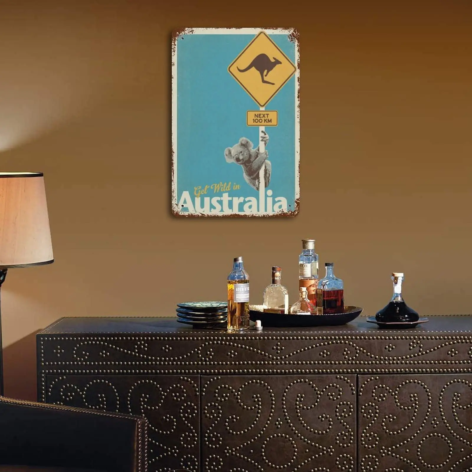 Винтажный Ретро-знак с изображением Австралии Океании геометрической зоны