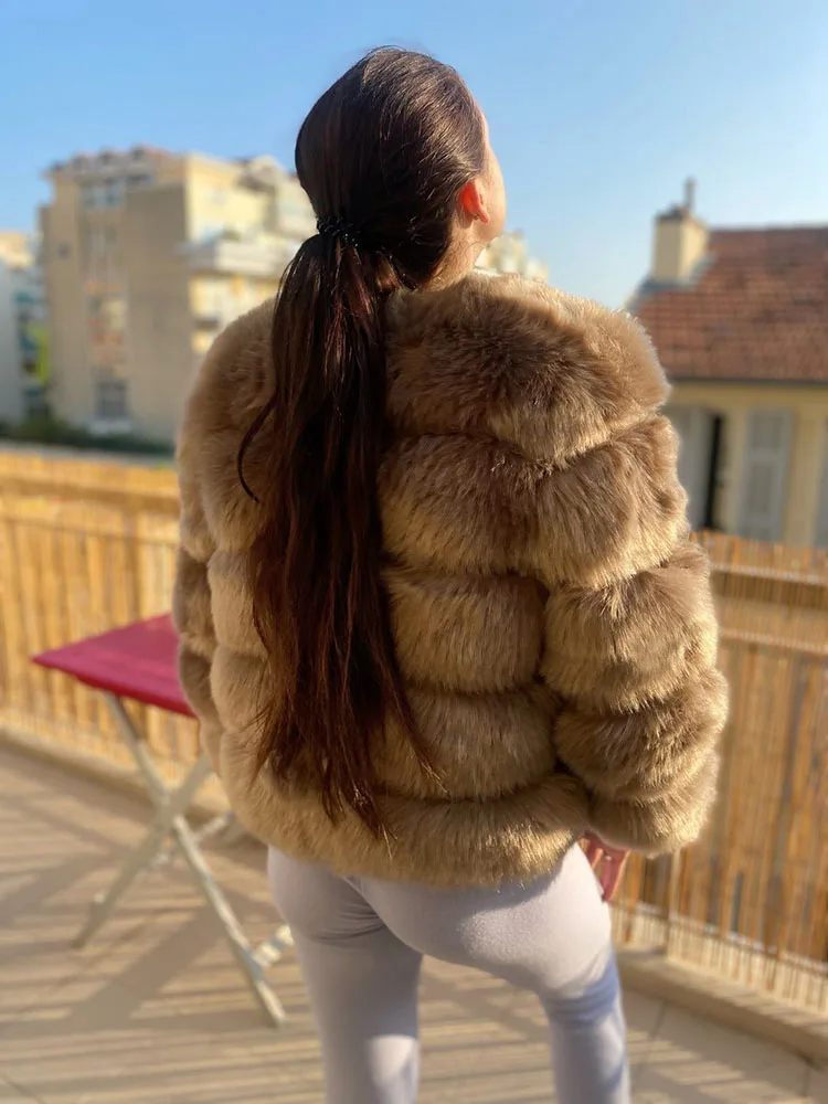 Mink Coats Women Autumn Winter Top Fashion Pink FAUX Fur Coat Elegant Thick Warm Faux Fur Jackets for Women 2022