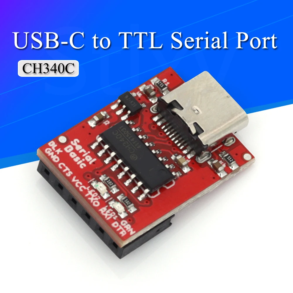 

1/5/10 шт. 3,3 В 5 В TYPE C USB к TTL последовательный порт CH340C модуль CH340 чип адаптера USB-шины