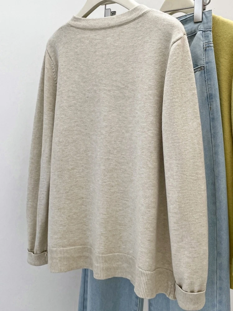 Вязаный кардиган. Верхняя одежда. Женская осень и зима 2024. Большие размеры. Пухлая