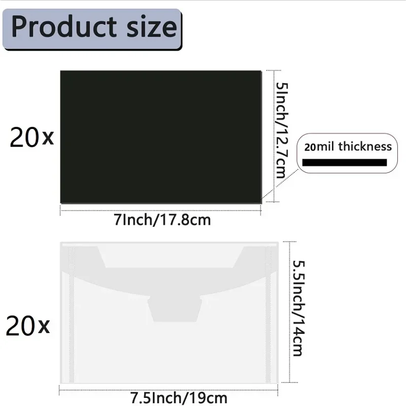 

Набор прозрачных пакетов для хранения магнитных листов