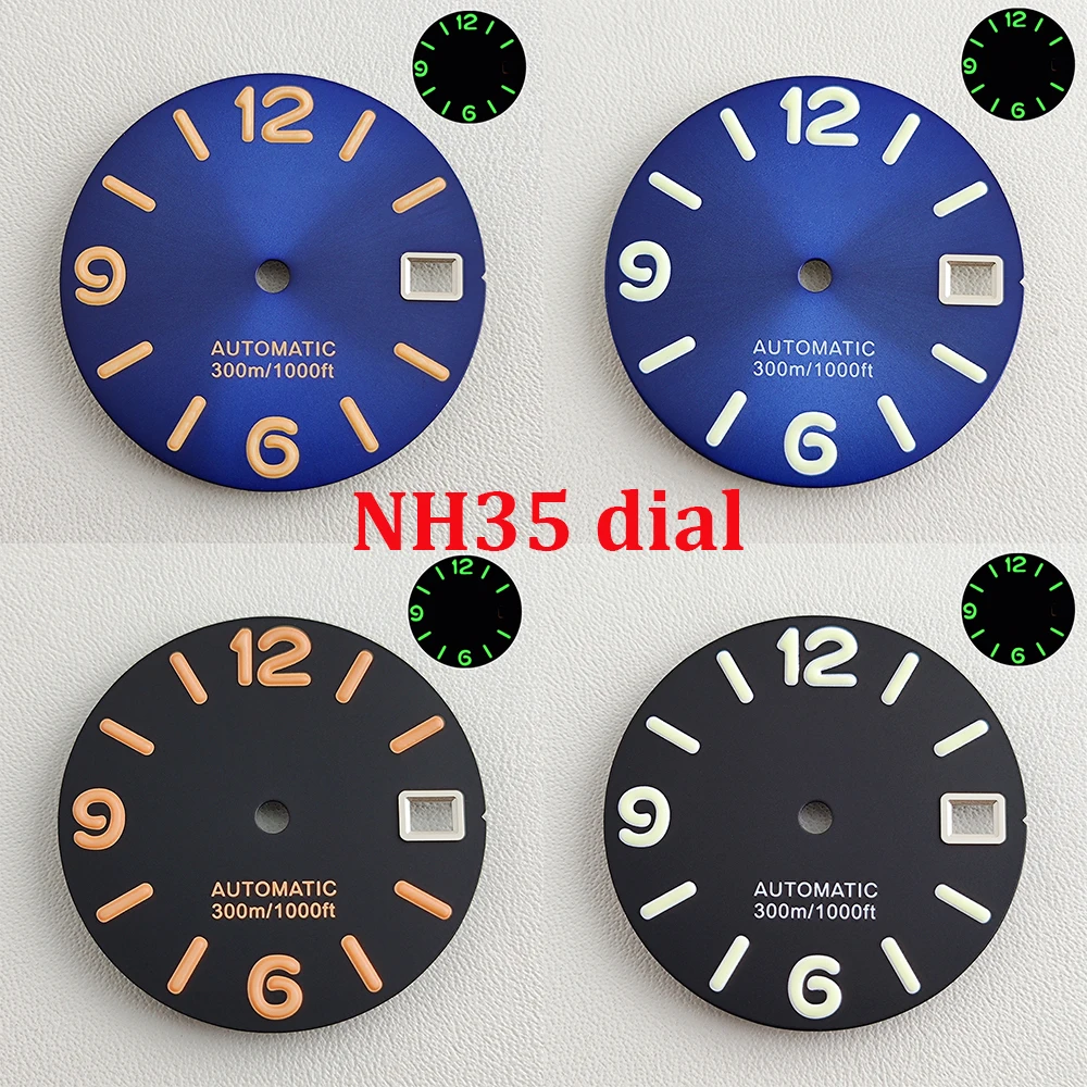 

Циферблат 28,5 мм, супер зеленый светящийся циферблат NH35/ NH36, модифицированные циферблаты, Сменные аксессуары для часов