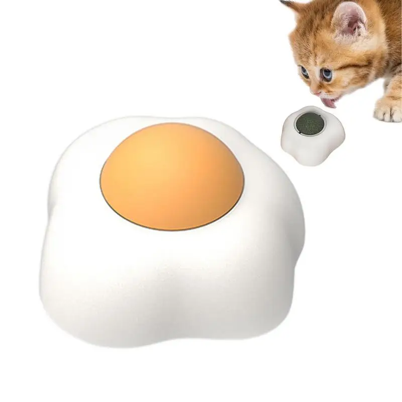 

Catnip Wall Toys Fried Egg Shape Wall Catnip Roller For Cat Licking Rotating Kitten Edible Toys For Cats Lick Safe Healthy Cat