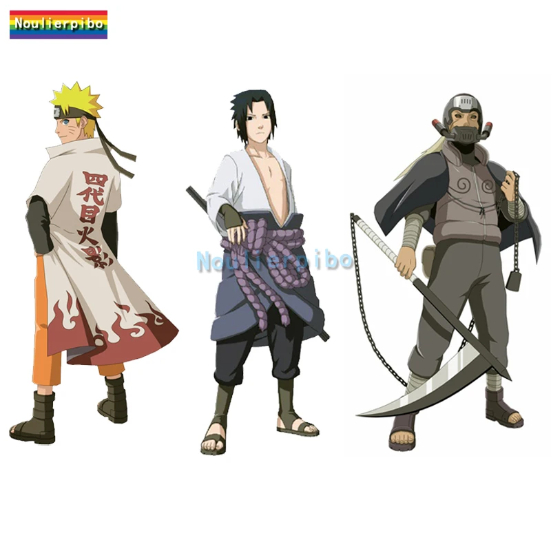 

Personality Cartoon Car Stickers Naruto Uzumaki Naruto Sanjiao Fish Hanzo PVC Car Window Body Decoration Vinyl Waterproof Decals