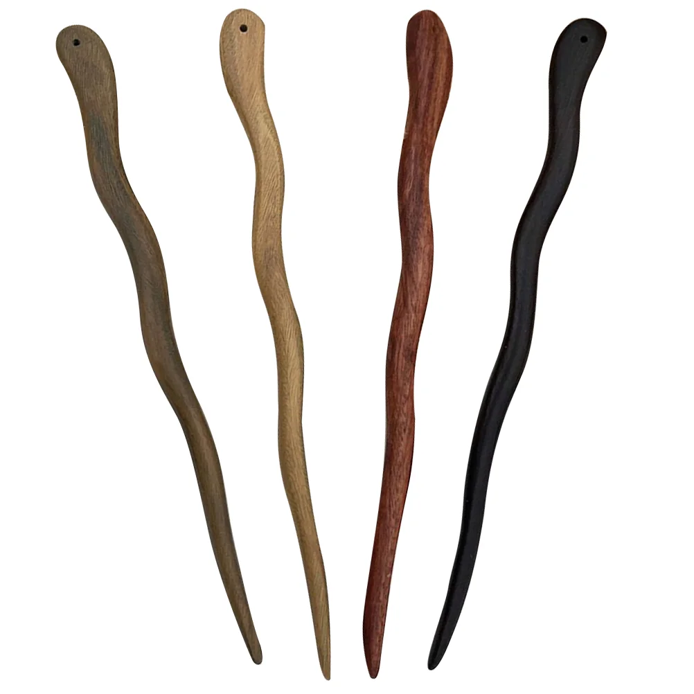 4 шт. винтажные палочки для волос из китайского дерева зеленого цвета) аксессуары