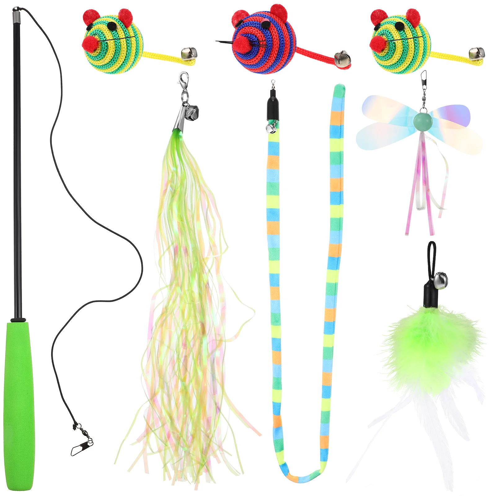 

Cat Toyfor Cats Wand Indoor Fishing Pole String Mice Products Kitten Interactive