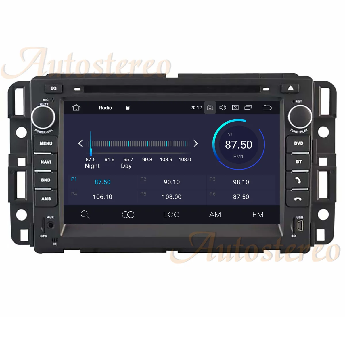 Для Hummer H2 2008-2011 Android13 4 + 64 мультимедийный плеер авторадио магнитофон