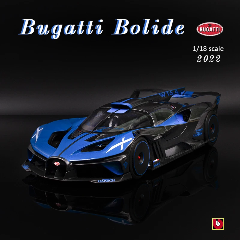 

Bburago 1:18 Newest Hot Sale Bugatti Bolide Supercar Static Model Alloy Car Model Decoration Collection Gift Toy